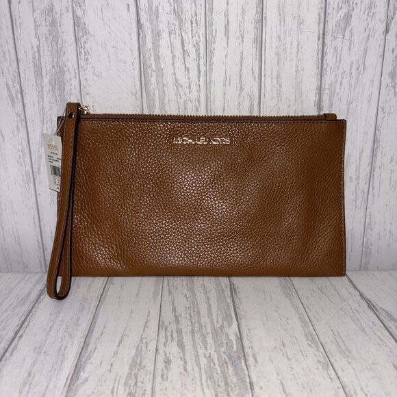 Womens Michael Kors Jet Set Clutch Wallet Tan NWT - Picture 1 of 7
